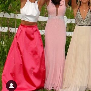 AQUA two-piece prom dress